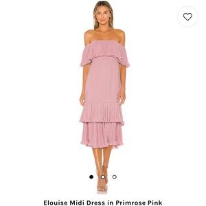 Elouise Midi Dress in Primrose Pink, Lovers and Friends